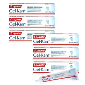 6-Pack Gel-Kam Preventative Hypersensitivity Treatment Gel, 0.4% Stannous Fluoride, 4.3 oz, Mint - For Hypersensitivity Treatment Tooth Gel
