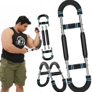 Twist Arm Trainer - Compact Portable Spring Resistance Equipment,60-90lb/90-120Ib  Adjustable Power Twister Bar,Easy-Detach Design,Professional-Grade for Chest & Arm Muscle Building at Home