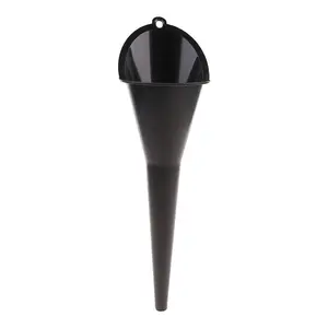 1 count Black Multi-Function Auto Engine Oil Petrol Change Funnel Long Stem Plastic Funnel for   ATV Boat Multi-Function Circular, Oil System Tools (Large:28cm/11.02in)