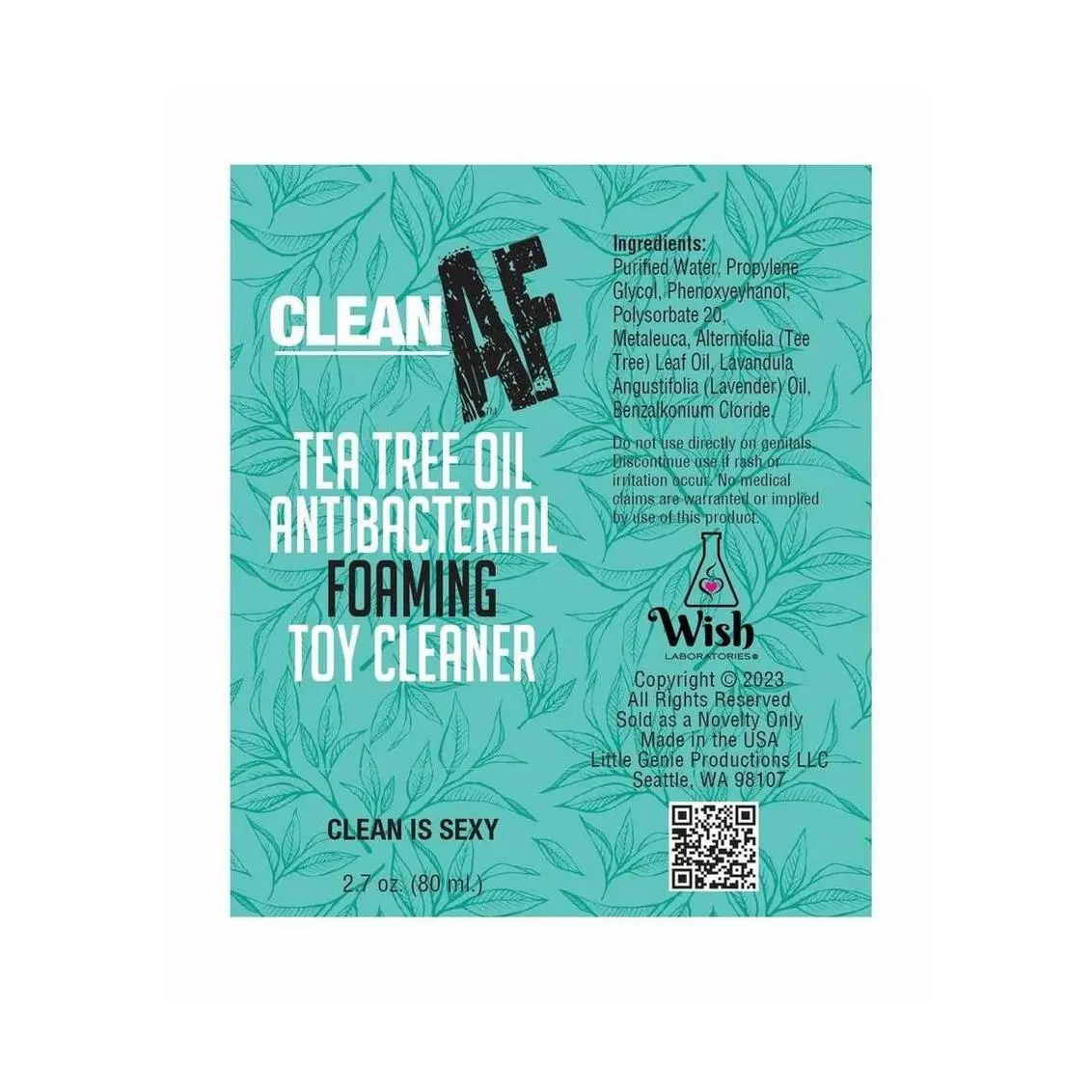 Clean AF Foaming Toy Cleaner 2.75oz - Tea Tree