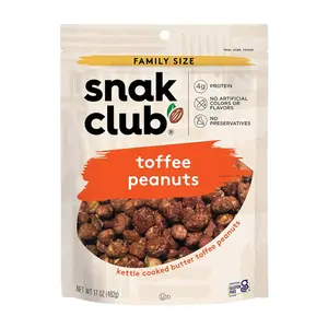 Crunch Snak Club toffee peanuts: sweet, crunchy, gluten-free treat!