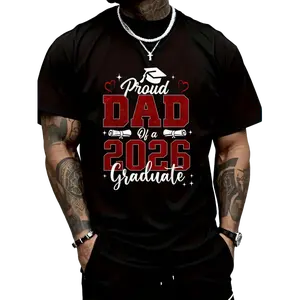 100 Percent Cotton Senior Dad T Shirt Celebrating 2026 Graduation Proud Dad Of A Graduate Summer Vacation Graphic Tee Crew Neck Mens Womens