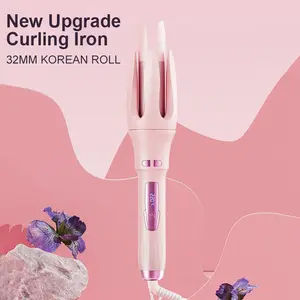 New Upgrade Automatic Curling Iron with 4 Temperatures Frizz-Free Smooth Shiny Hair, Anti-Scald-Tangle for Long Hair Auto Shut-Off Comfortable Hair Care Easy Operation Hair Styling Tool for Women & Home Use valentine gifts