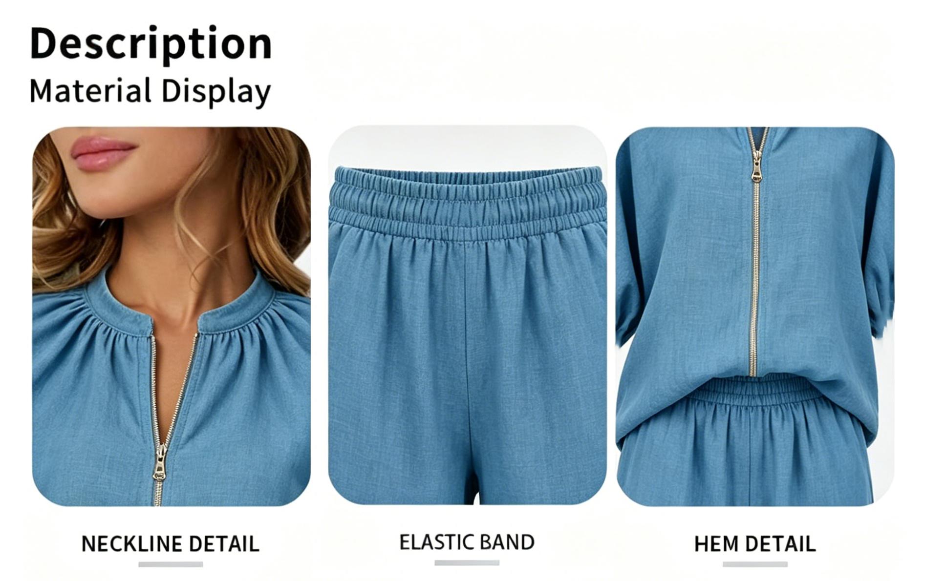 Women's Matching Lounge Set Quarter Zip Pullover Top Loose Wide Leg Pants 2 Piece Sweatsuit Casual Outfit Women's Matching Lounge Set Quarter Zip Pullover Top Loose Wide Leg Pants 2 Piece Sweatsuit Casual Outfit