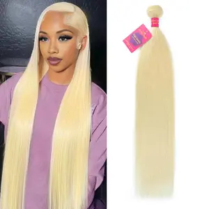 613 Straight Bundles Human Hair Blonde Bundles HumaHair 14A Grade 100% Unprocessed Brazilian Virgin RavHair Weave Extensions for women 100g