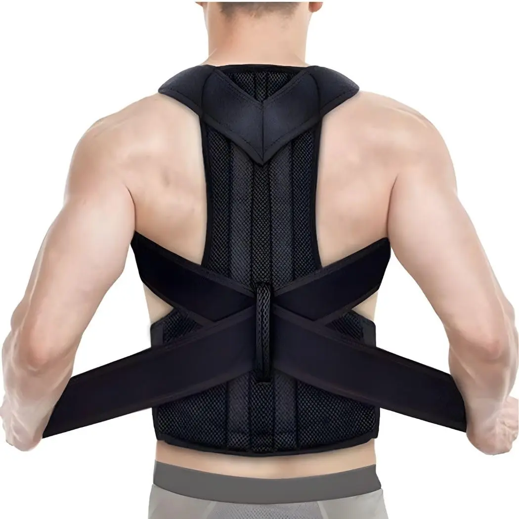 Upgraded Back Brace Posture Corrector for Men & Women - Nylon Back Alignment Aid, Hunchback Orthotic, Shoulder Back Aligner with Adjustable Straps, Waist Support, Breathable Design for Office Work, Pain Relief