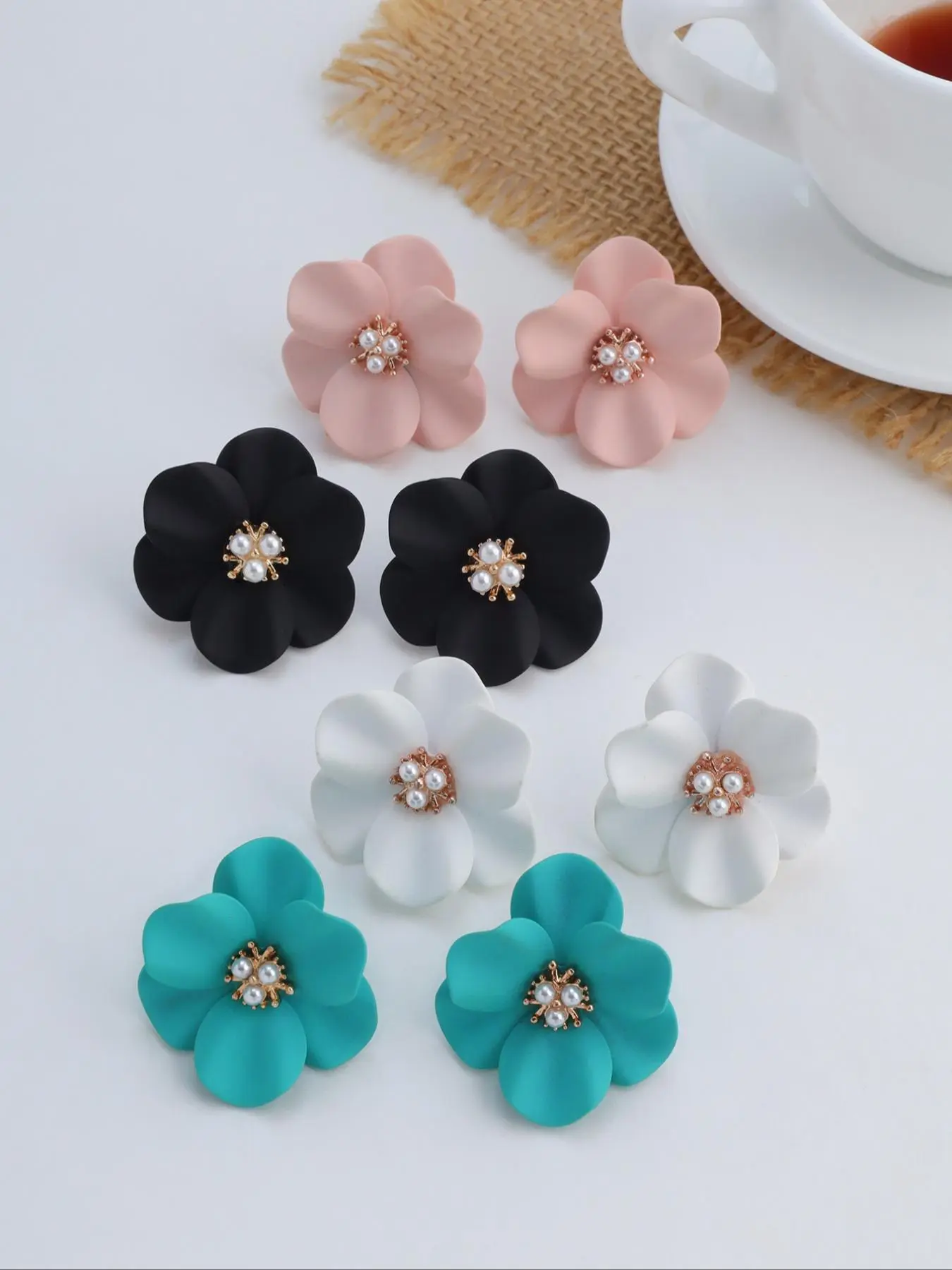 Mother's Day Gift Flower Design High Quality Earrings, Fashionable Jewelry for Women & Girls, Casual Trendy Jewelry, Trendy All-match & Exquisite Jewelry for Birthday Gift, Cute Earrings, Fashionable Jewelry Accessories, Earrings for Decorative