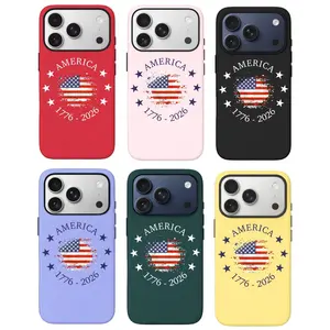 America 250th Anniversary Tough Phone Case, Vintage 1776 USA Flag Graphic Case, Patriotic USA Flag Cover, 4th of July Independence Day Gift, for iPhone 15, 16, 17 Pro Max, Pro and Plus, Casual Phone Case