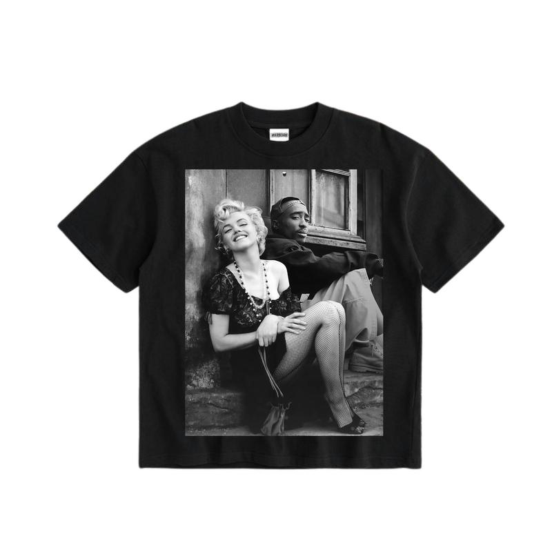 Marilyn Monroe and Tupac Hip Hop T-Shirt, Graphic Tee