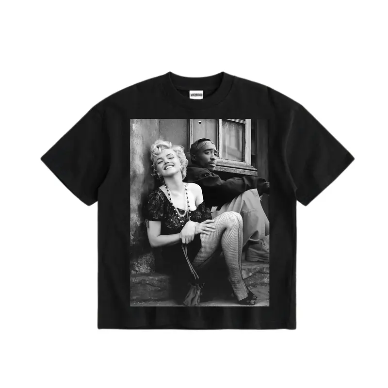 Marilyn Monroe and Tupac Hip Hop T-Shirt, Graphic Tee