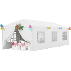 FDW Party Tent 10x30 Outdoor Gazebo Canopy with 8 Removable Sidewalls, Waterproof Wedding, Patio, – UV Protection for Events & Gatherings