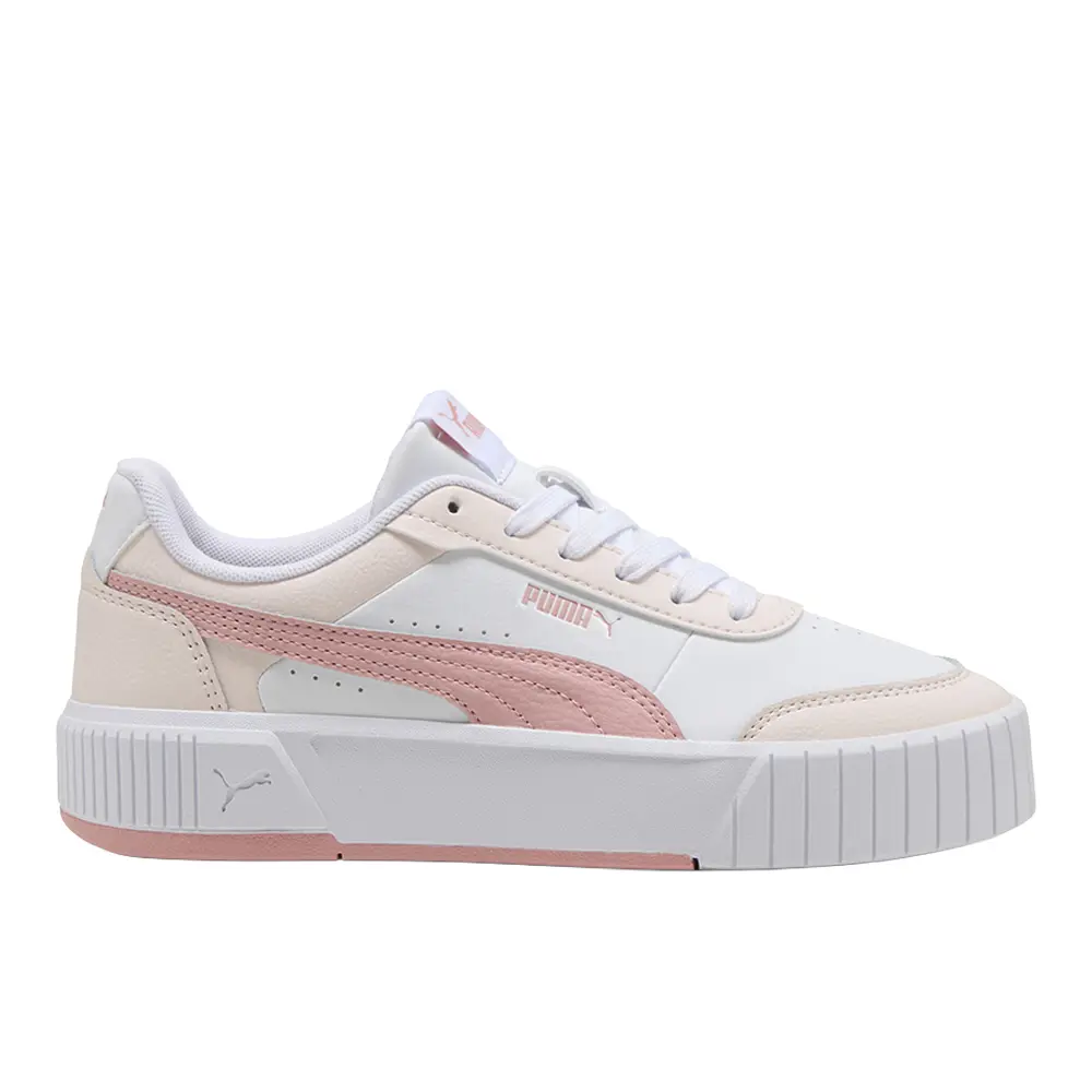 PUMA Womens Carina Mia Lace Up Sneakers Shoes Casual - Pink, White