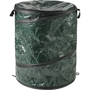 29.5-Gallon Pop Up Outdoor Garbage Can - Collapsible Trash Can for Parties, Yard Waste, or Laundry - Camping Accessories by Wakeman