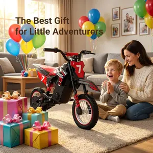 RIXOCDK-12 children's electric bike, suitable for children aged 3 to 10 years old 700W peak motor electric bike, three speeds, a maximum speed of 15.5 miles per hour, a 36V battery, a range of 14 miles, and 12 inch inflatable tires with three speed modes,
