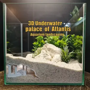 3D Atlantis Underwater Palace Gravel Tunnel, Aquarium Eco Fish Hole, Lizard Observation Nest, Dual-Use Hidden Cave, Perfect Gift