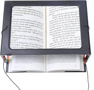 3X Hands-Free Neck Hanging Magnifier, Foldable Portable Full Page Magnifying Glass for Reading, Crafts, Hobbies & Seniors
