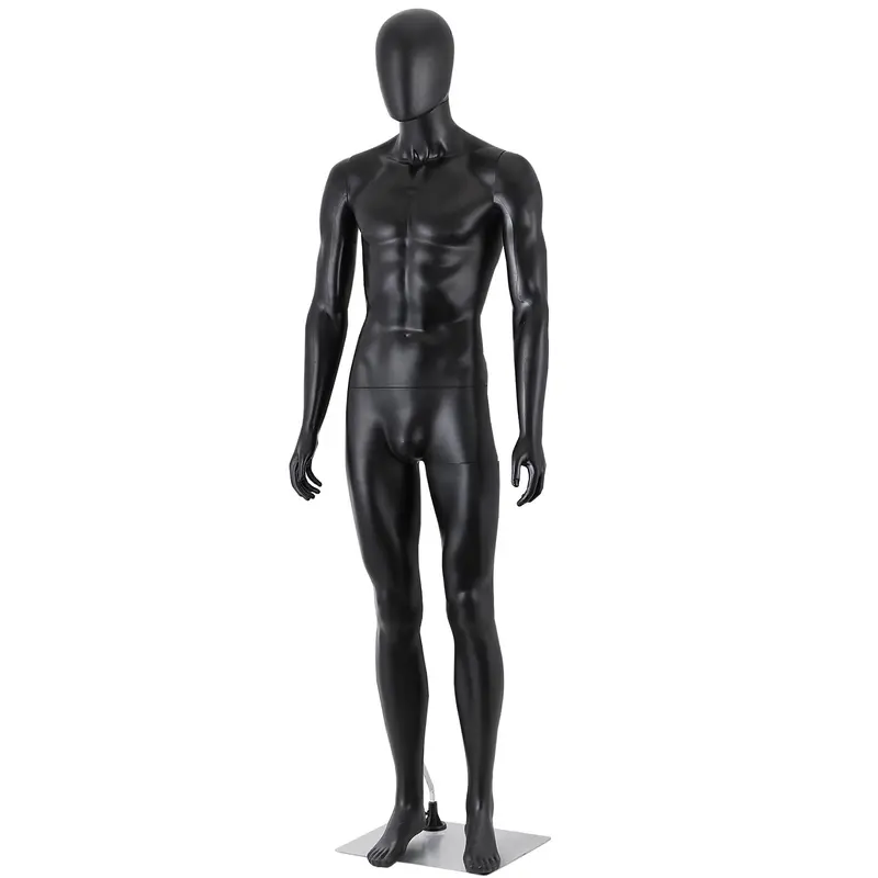 Segawe 73" Male/Female Mannequin Full Body Maniquine Model Stand Adjustable Metal Base Black/White Modern