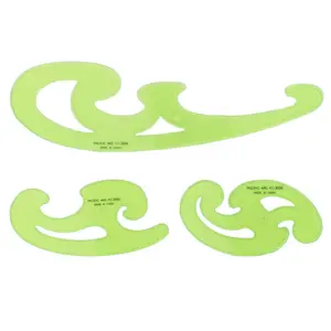 French Curve Set, 3 Shapes, Clear Curve Ruler, Drafting Tools, Drawing Tools, Woodworking Tools, Comic Template Tool