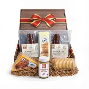 Gift Box Garden - Cheese & Summer Sausage Charcuterie Gift Box Collections – Classic, Premium Smoked, & Deluxe Gourmet Assortments