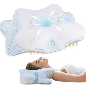 Ergonomic Cervical Memory Foam Pillow for Comfortable Sleep with Ventilation Design