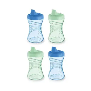 Fun Grips Hard Spout Sippy Cup, 10 oz. Easy to Hold  BPA Free  Spill Proof Toddler Cup  4pk