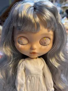 One of a kind 6-point Blyth doll, handmade hair & vintage dress set in stock