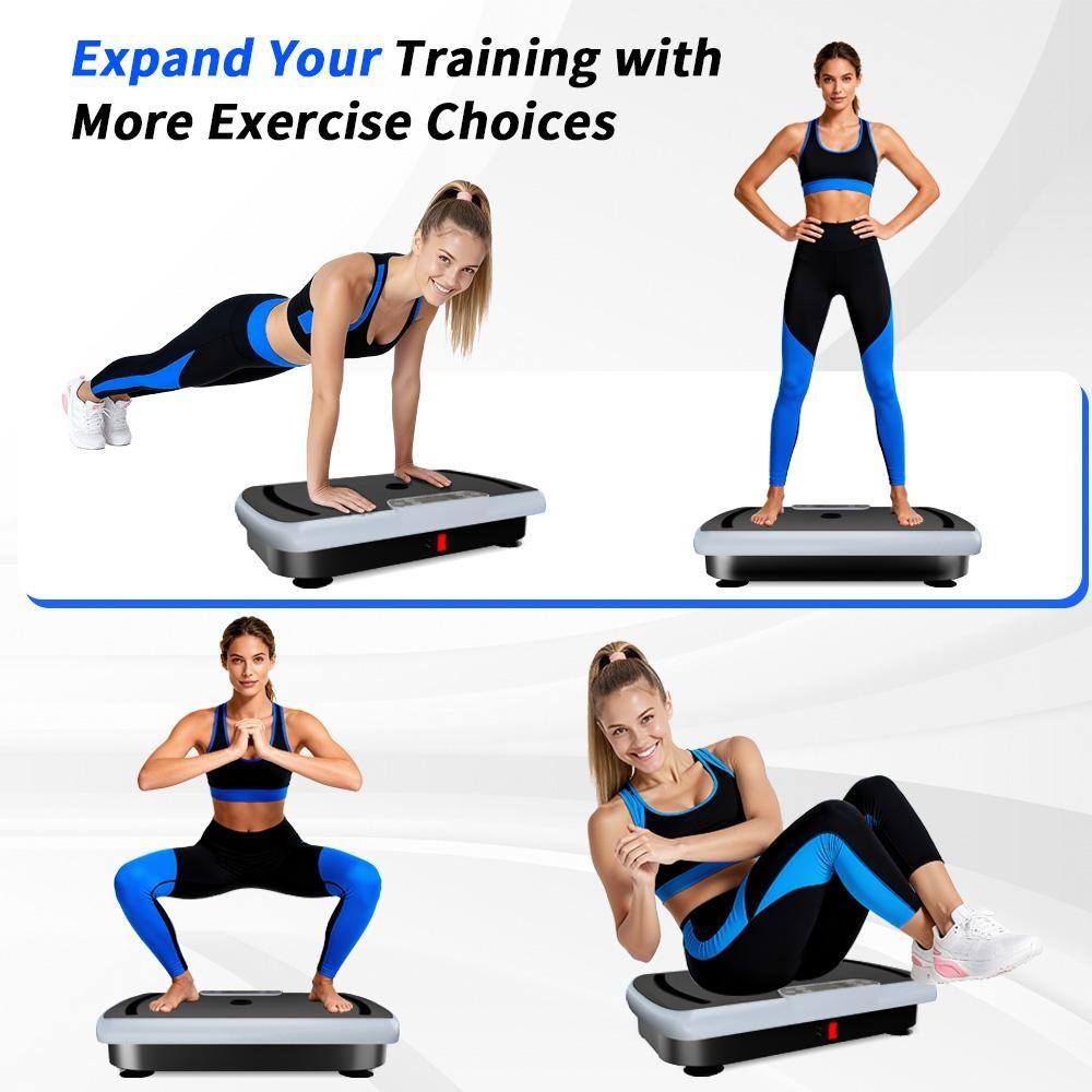 HopHorse Vibratory Plate Machine Curve 400lb ,Exercise Equipment With Bluetooth ,Home Gym Kit Workout Equipment For Full Body ，Workout With LED Display And Remote Control