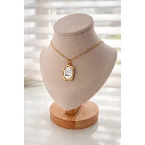 Custom Color Mirror Necklace, Fashion Costume Jewelry Accessory