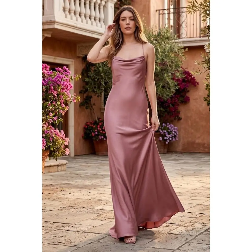 Mauve Bridesmaid Dresses-Inexpensive Amelia Couture 6111 Classy