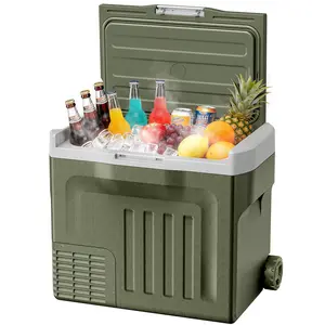 Antarctic Star 40L Car Refrigerator, 12V/24V DC Portable Freezer Fridge for SUV RV Camping, 100-240V AC, -4°F to 68°F, Compact 25.28"L x 23.5"W x 16.42"H, Single Zone