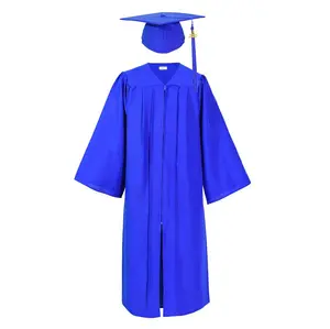 Matte Graduation Cap and Gown 2026 Set with Tassel Adult Unisex High School College Bachelor Robe Costume