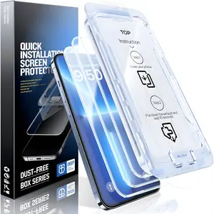 iPhone 17e/16e/14/13 Pro/13 Screen Protector 3 Pack 9H Hardness Tempered Glass Film, Military Grade Protection, Auto Dust Removal, HD Clear Anti-Scratch, Bubble Free Installation, Case Friendly