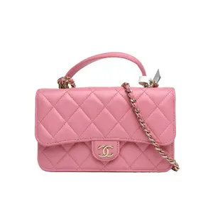 Pre-owned CHANEL 【Alea】CHANEL 24p Handle CF woc 17cm Blush Pink