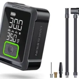 Oak & Iron Tire Pump with Digital Display, Includes Tire Mounts and Bolts