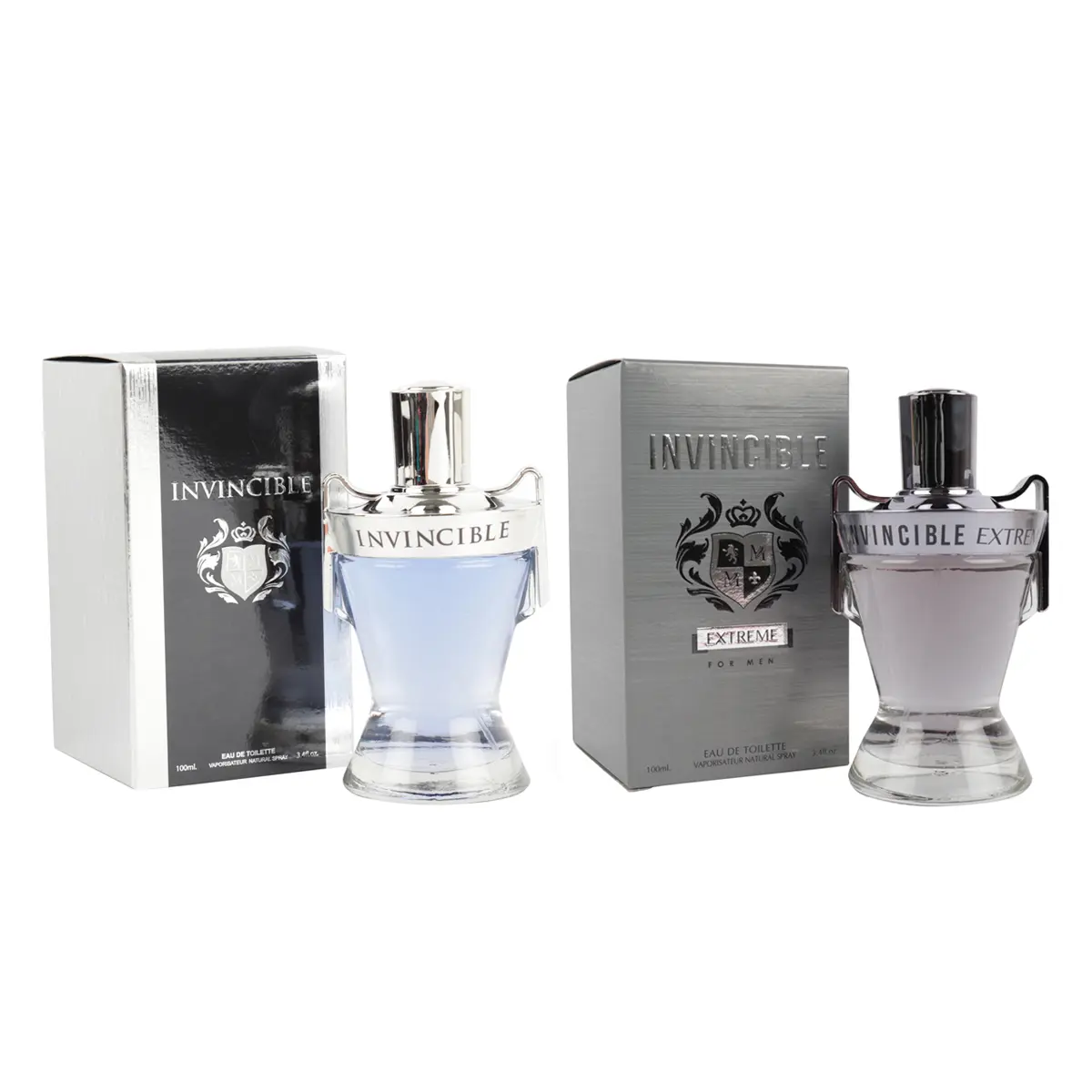 Men's Cologne Bundle - Invincible and Invincible Extreme Spray Cologne Eau de Toilette for Men 100ml/3.4fl.oz Each