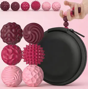 6-Pack Black Silicone Magnetic Fidget Balls | Stress & Anxiety Relief Toy for Adults and Teens