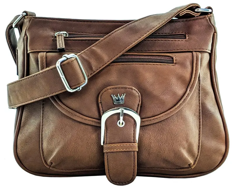 Pistol CCW Concealed Carry Crossbody Handbag, Conceal Carry for Women, Faux Leather Shoulder Bag, Purses with Adjustable Strap, Gun Purse