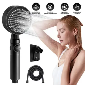 RV Shower Head with Hose, High Pressure 8 Mode Shower Head Replacement, RV/Camper, Travel Trailer, RV Water Saving Shower Head, Handheld Shower Head Holder and Hose