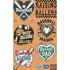 BASEBALL DAD/MOM (1) PREMADE GANGSHEET - 22X36 DTF TRANSFERS - DIRECT TO FILM