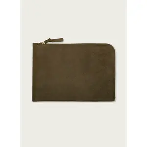 13" Leather Laptop Sleeve (olive)