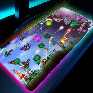 Terraria Mouse Pad Rgb Xxl Laptop Mat Gaming Mousepad Backlit Keyboard Gamer Girl Table Pads Desk Premium Multipurpose Mousepad