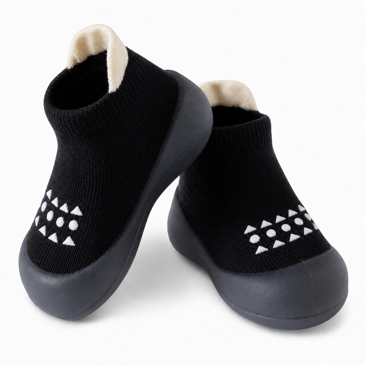 Baby Sock Shoes for Boys and Girls, Non Slip Soft Rubber Sole First Walker Sneakers, Lightweight Infant Toddler Walking Shoes