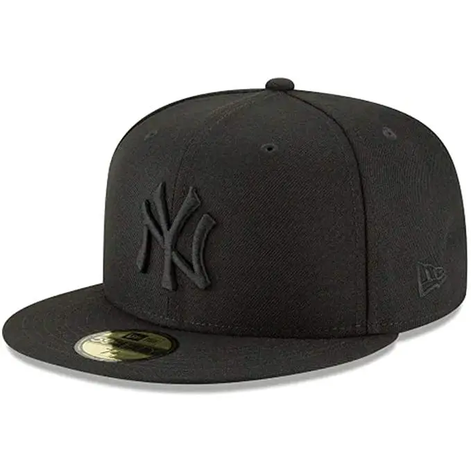 New Era 59Fifty Hat MLB Basic New York Yankees Black/Black Fitted Baseball Cap (7) 11591128-700