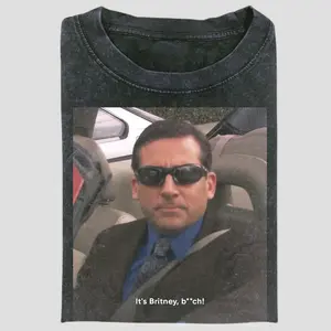 It's Britney B*tch! Michael Scott Quote Tee, The Office Funny Meme Shirt, Funny Meme Design, Crew Neck T-Shirt, Short Sleeve, Unisex Vintage Top, Streetwear Style