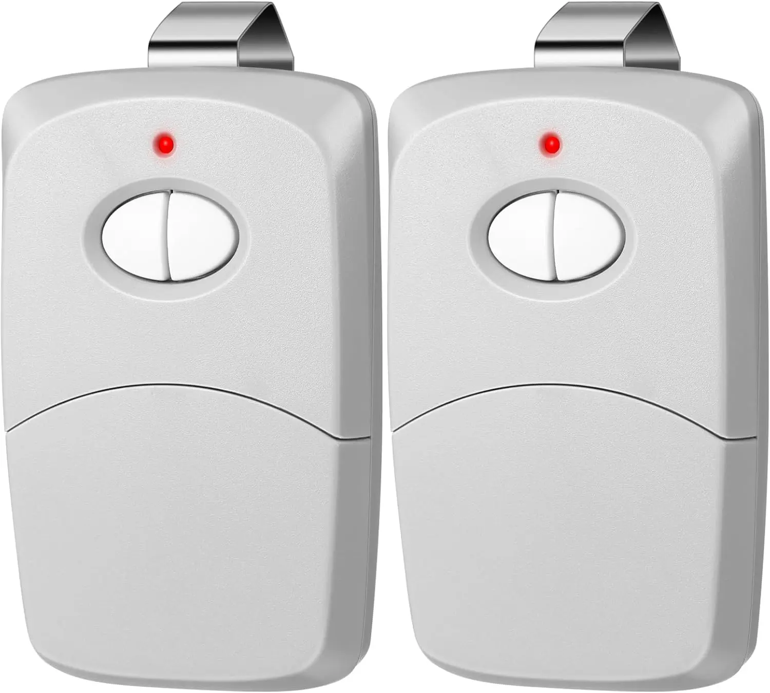 2 count Two Button Gate Remote Control Compatible with Linear Multicode 10 Dip  Garage Door Remote Opener 3089 3060 3070 3083 300mhz, Control 2 Different Doors Simultaneously (Grey)