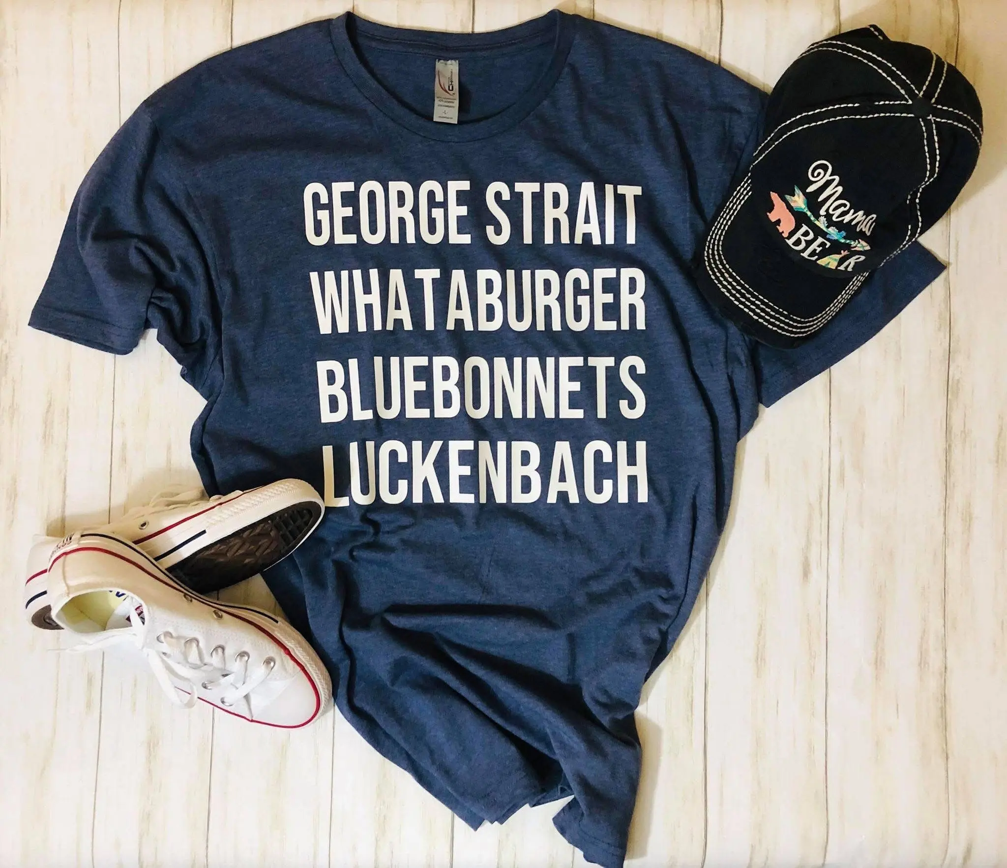 George Straight Whataburger Bluebonnets Luckenbach T-Shirt Texas Shirt Country Fort Worth Country Music