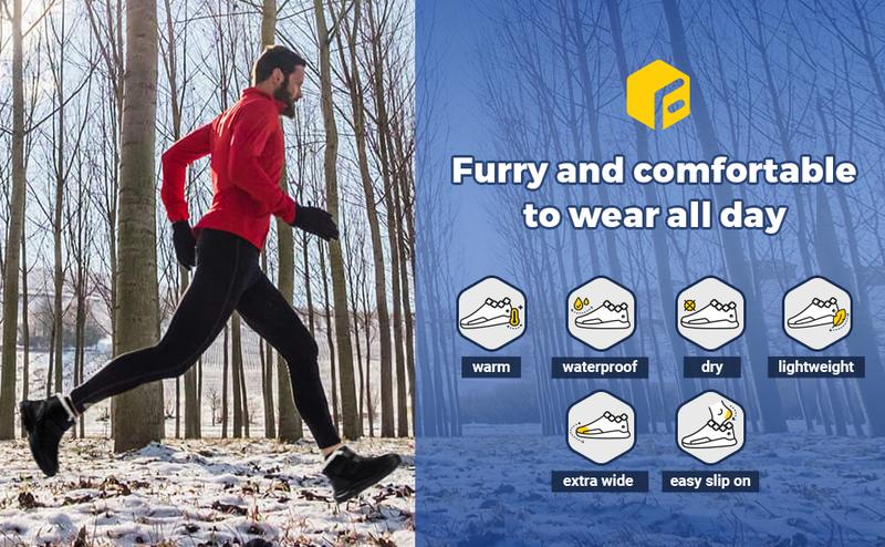 FitVille Men's CozyCore Winter Boots V3 - Warm Cozy Design with Plush Inner Lining & High Rebound EVA Midsole for Chilly Days