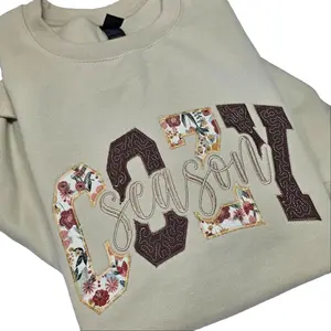 COZY Season Quilted Style Embroidered Sweatshirt