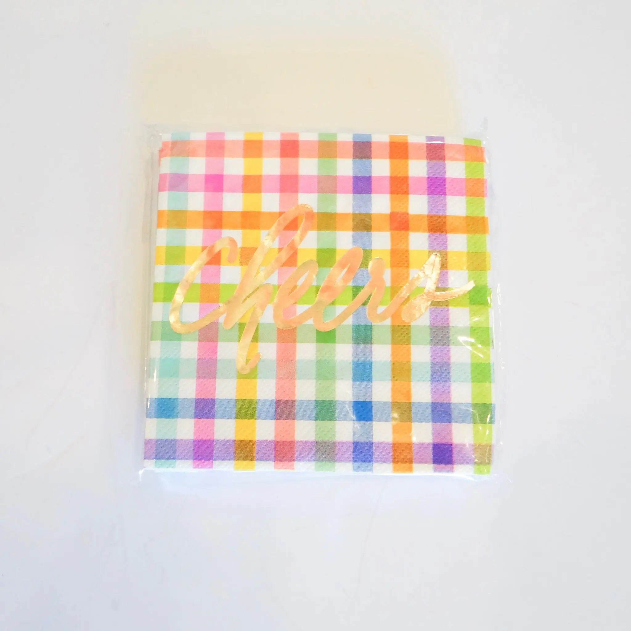 5" Cheers Gingham Napkins
