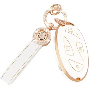 for Hyundai Key Fob Cover Accessories, 5 Buttons Key Fob Case Compatible with Hyundai Ioniq 6 Grandeur GN7 KONA Elanrtra Santa Fe Tucson (2023-2025) Sonata